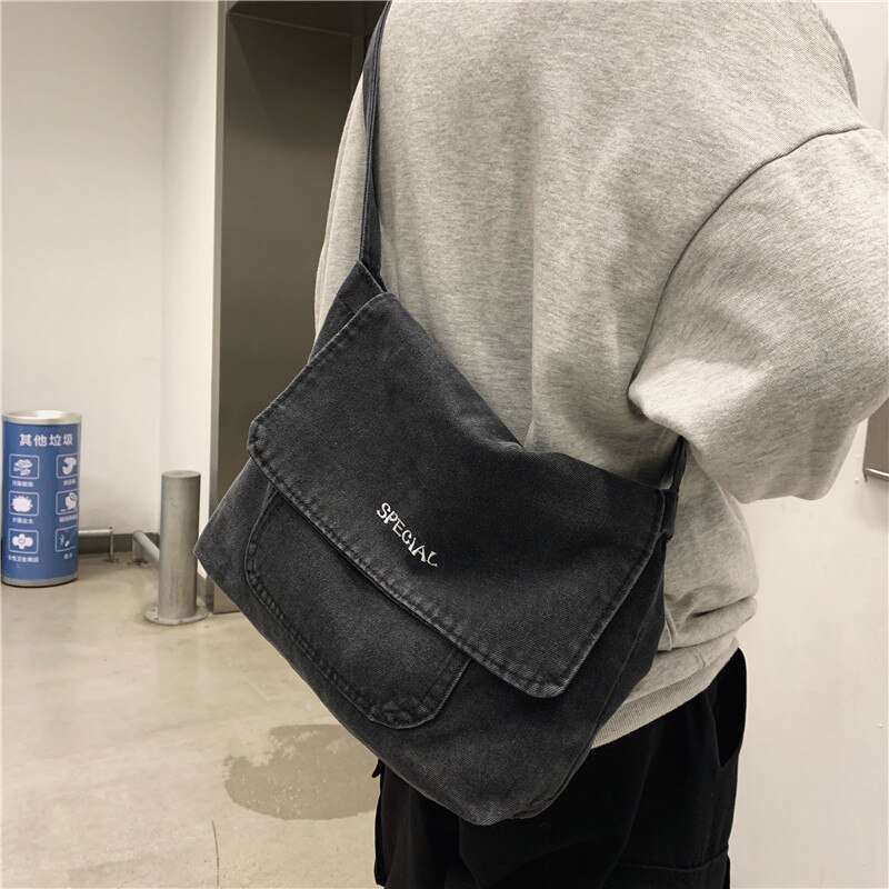 Mochilas escolares de para mujer , Bandolera vaquera para mujer, bolsa cruzada de gran capacidad para mujer, Bandolera