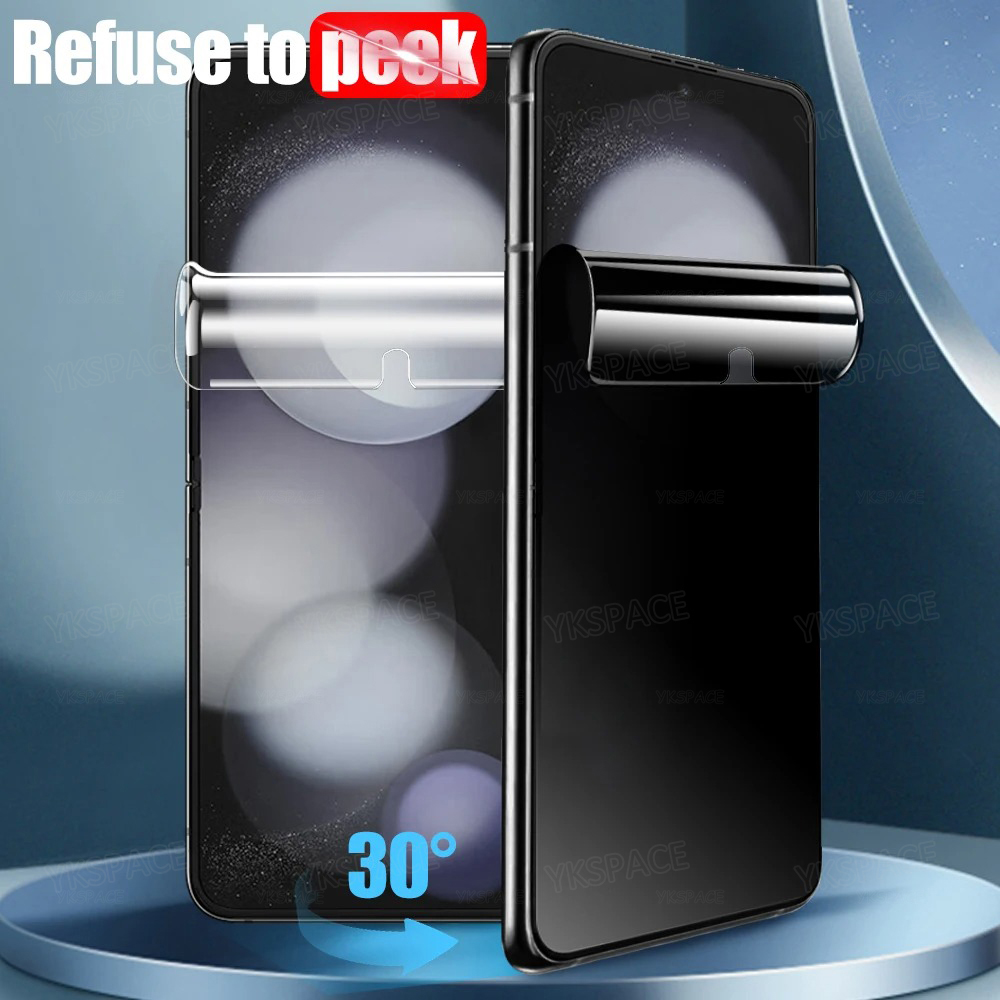 Película de hidrogel antiespía de privacidad externa EPU interior para MOTOROLA Moto Razr 40 50 Ultra Plus 2024 2023 2022 Protector de pantalla suave