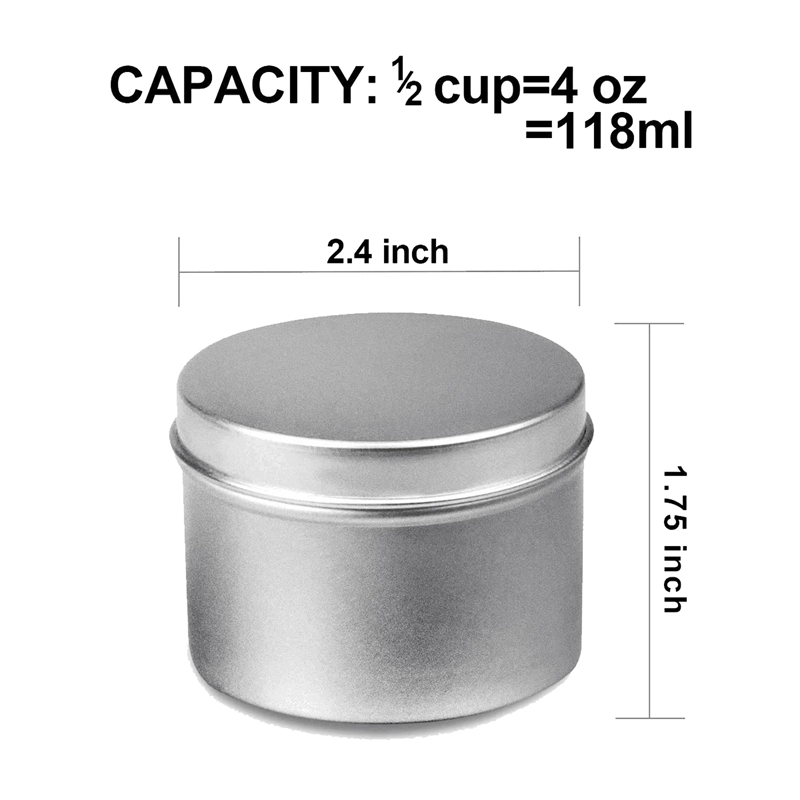 18 Piece Candle Tin , 4 Oz, Candle Containers for DIY Candle Making,Candle Container,Handmade Candle Making Tools