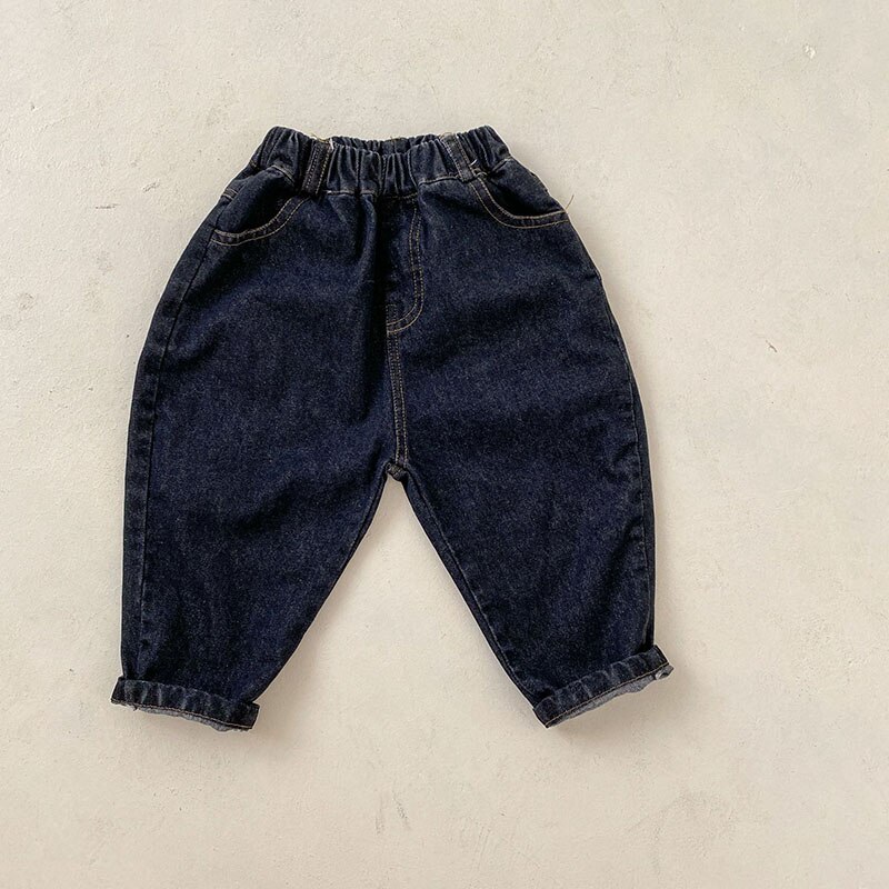 MILANCEL – pantalon en Denim pour enfants, vêtement décontracté en coton, carotte, printemps 2022: black / 12M