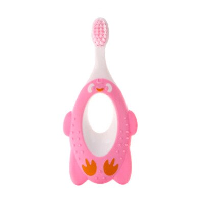 1pc Bambino di Protezione Spazzolino Da Denti Del Bambino A Setole Morbide Spazzolino Da Denti Per Bambini Denti di Formazione Spazzolino Da Denti Per Bambini Cura: Pink