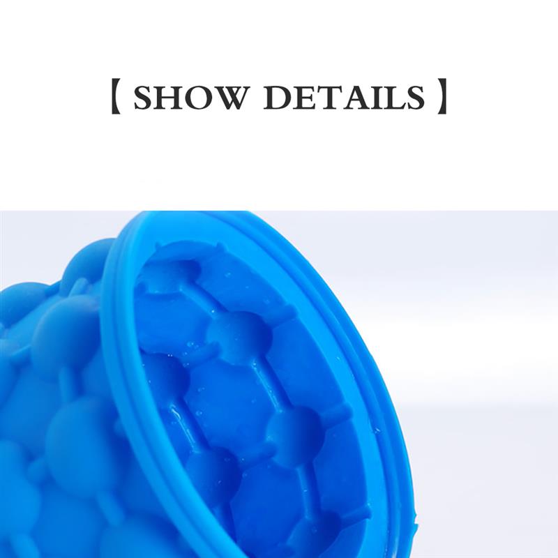 Portable 2 En 1 Grand Seau à Glace En Silicone Moule Avec Couvercle Gain Glaçons Outils Pour La Cuisine Partie Barware magique seau à glace