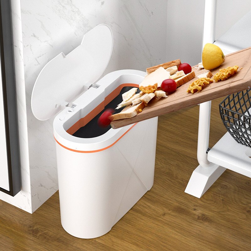 15L Aromatherapie Smart Prullenbak Automatische Inductie Smart Prullenbak Oplaadbare Keuken Badkamer Waterdicht Smalle Afvalbakken