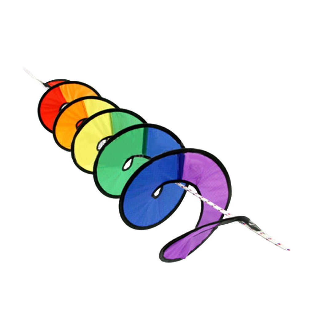 Arc-en-ciel couleur spirale vent fileurs-extérieur jardin Camping décoration suspendue-110cm/43 pouces