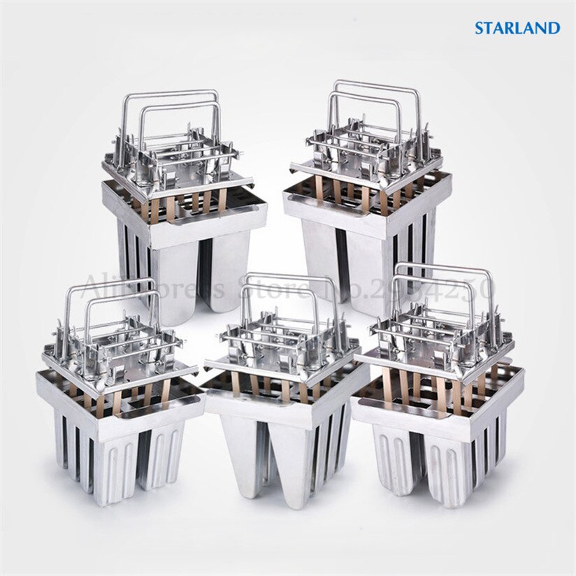 Stainless Steel DIY Ice Pop Molds Ice Lolly Popsicle Moulds Stick Holder 8 Cells/Batch Six Options Home Ice-Pop Molds