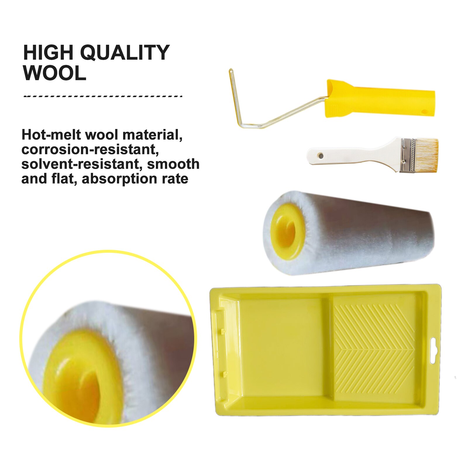 Multifunction Paint Roller Brush Set DIY Household Paint Runner Pro Painting Brush Clean-Cut Paint Edger For Wall Decoration