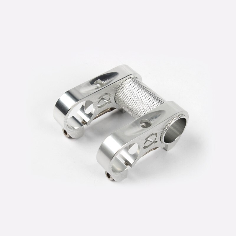 Litepro  s95 sammenleggbar sykkel dobbel styrestamme lett 90g for 25.4mm sykkelstyre justerbar  sp8 modifisert stamme: Sølv