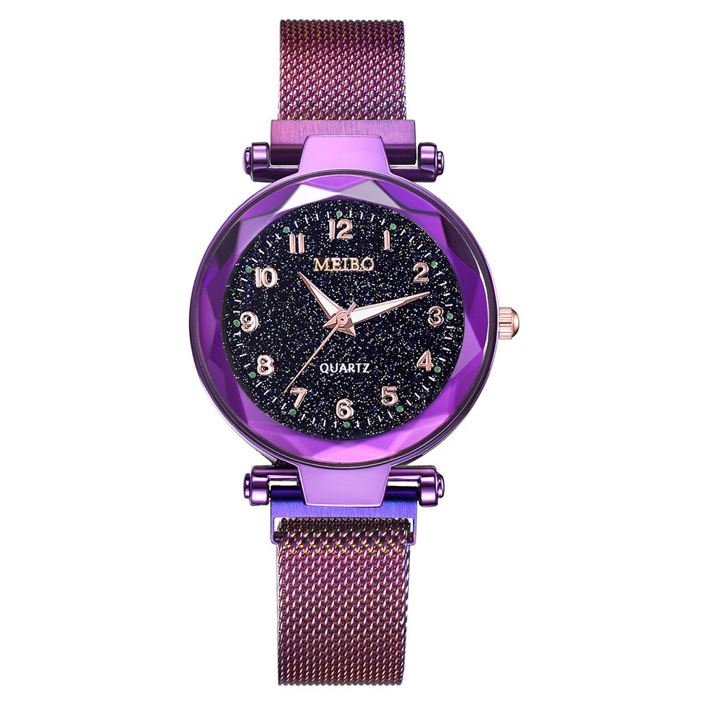 Dames Magnetische Sterrenhemel Klok Quartz Mesh Met Magnetische Gesp Dames Horloge Vrouwen Horloge Jurk Horloge Party Zegarek Damski #2: D