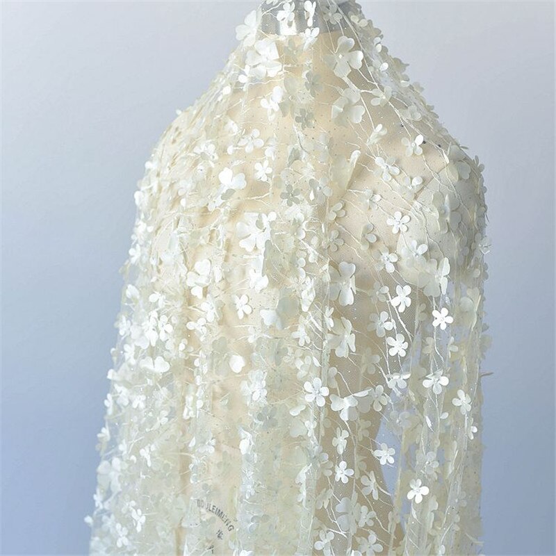 3D Satin- Blumen- überlagern tüll spitze stoff luftig Französisch Gittergewebe spitze Stoff Für Brautkleid, tanzen Prom, Festzug Kleid Braut Kleid
