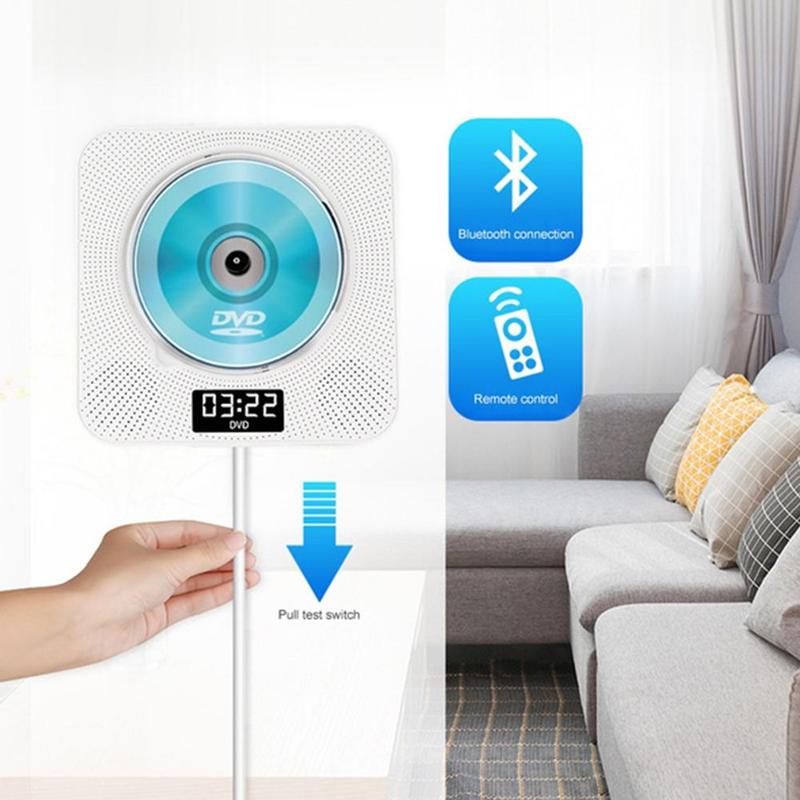 Wall Mounted bluetooth CD player with remote display player CD format learni WMA English DVD function MP3 bluetooth support W0D5