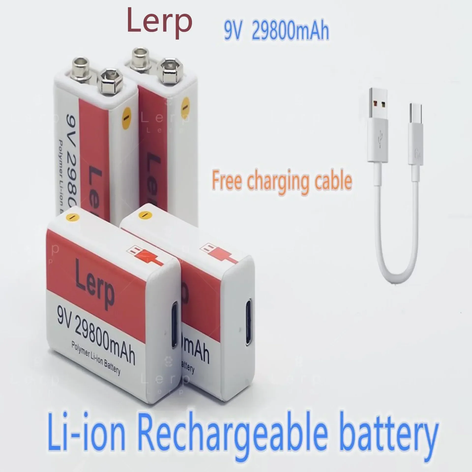 Bateria Oplaadbare Iones De Litio, Pila De 9V, 2024mAh, Mini Usb, Juguete, Microfoon Sosfono, Controle Remoto, Nut Ktv, 29800