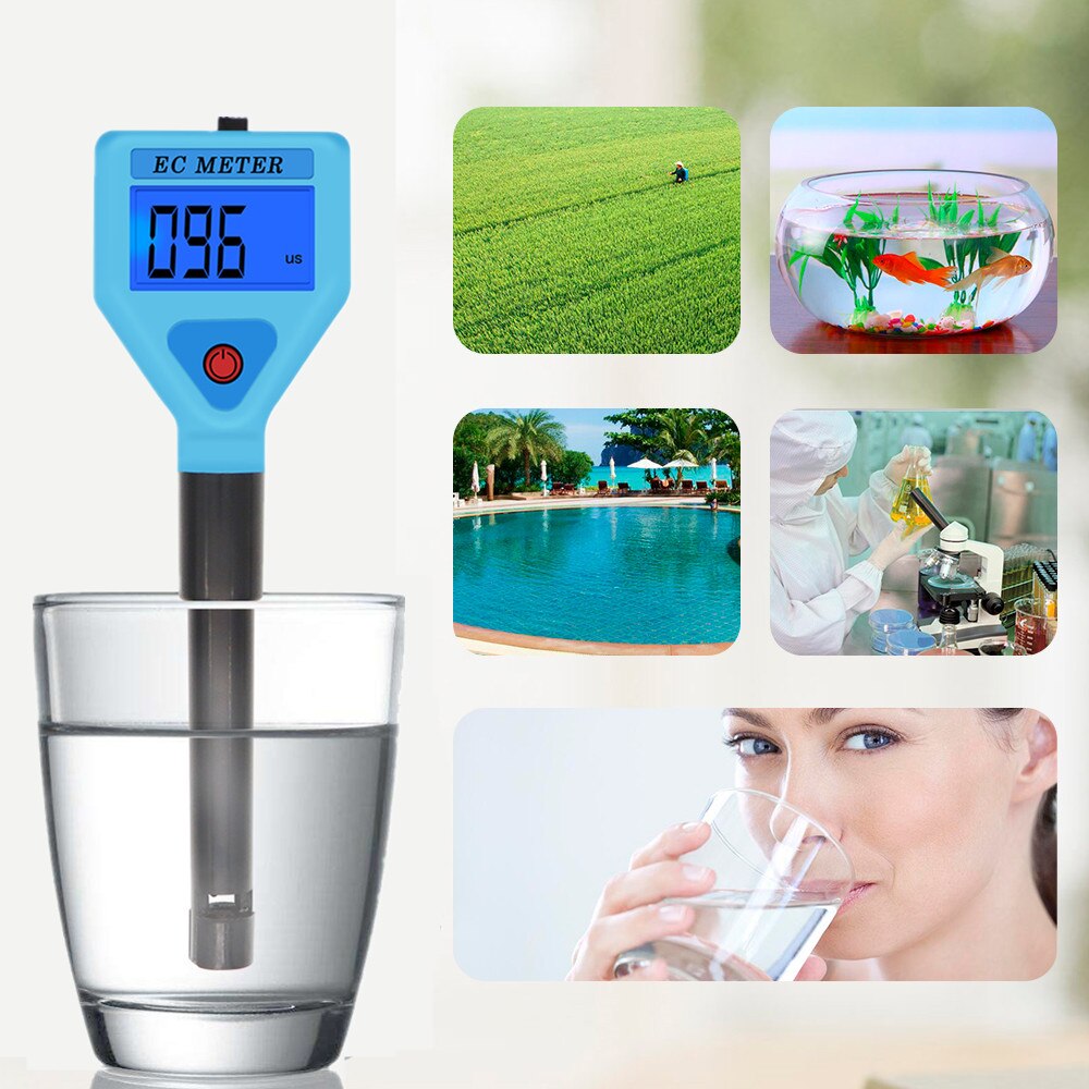 Digital EC Meter Tester Water Monitor EC-98303 Water Analyzer LCD Display for Pools Drinking Water Aquariums 40%off