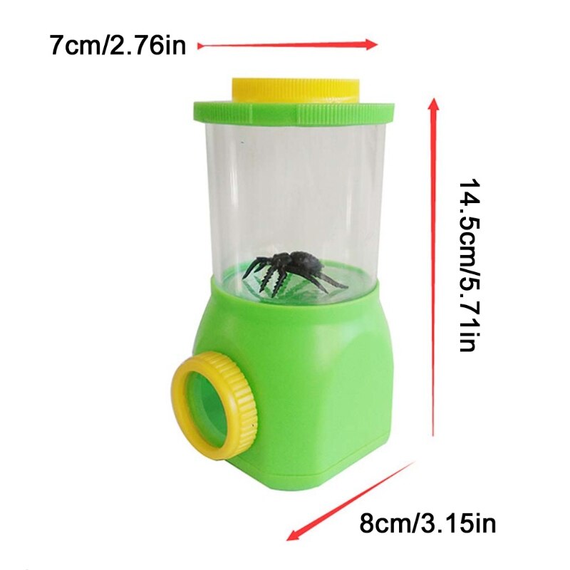 Portable Children Outdoor Insect Observation Box Flip Lid Two-way Magnifying Glass Observation Cup Kids Birthday