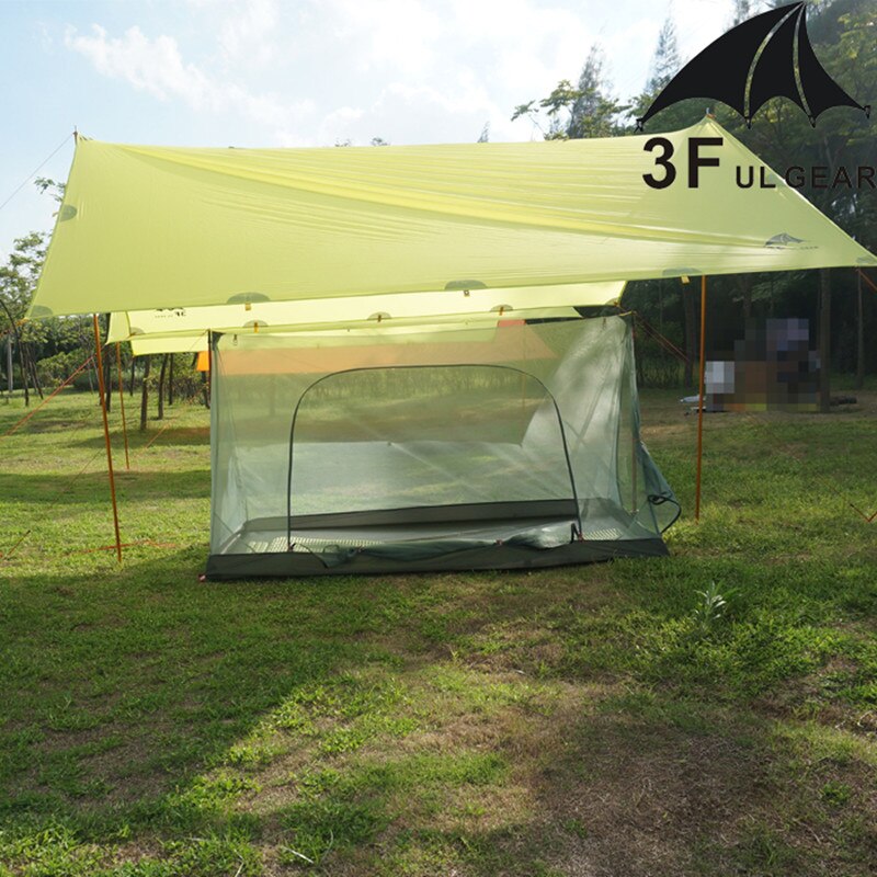 Tenda de acampamento para 2 pessoas 3f ul gear, barraca de camping para o verão, corpo da barraca, tenda interna, ventilação/malha leve, mosquiteiro