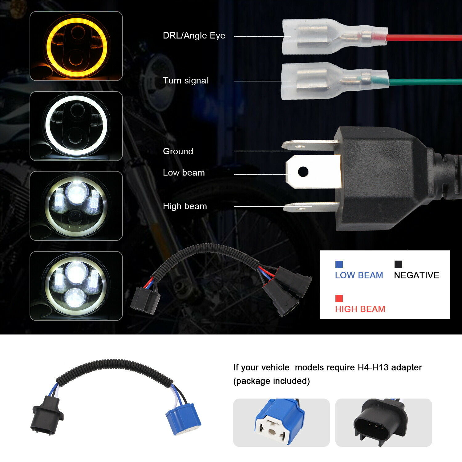 1X5 3/4 "5.75 Inch Ronde Led Koplamp Voor Motor 2006 - Vrscd Vrscdx