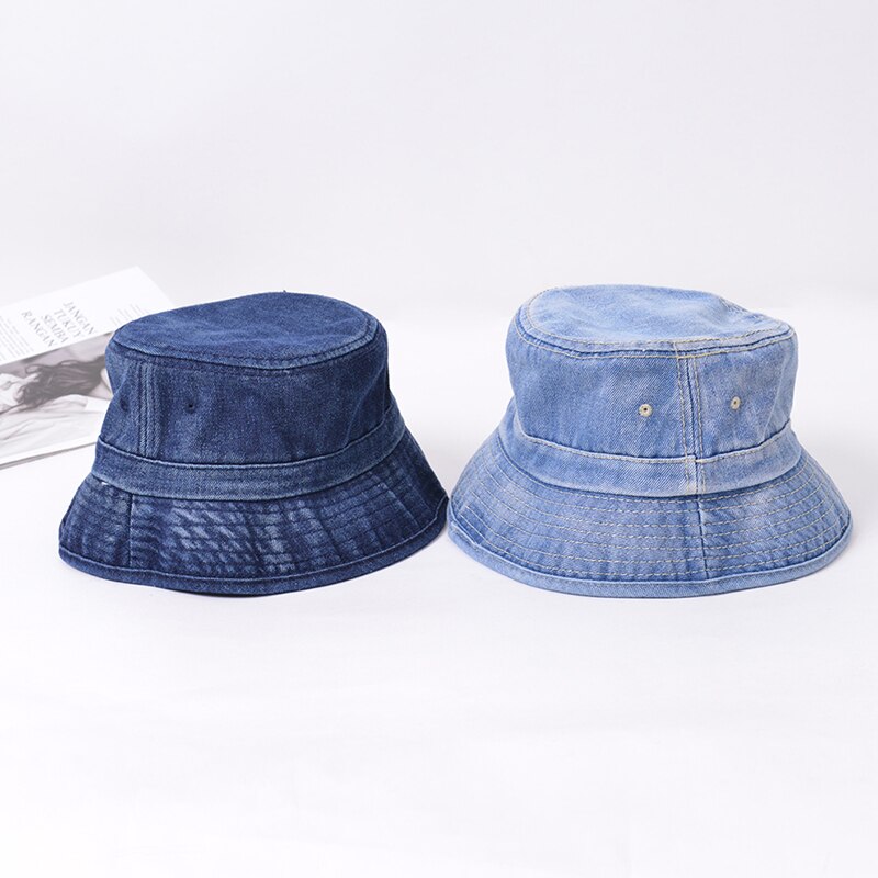 Nuovo 2021 cappello da pescatore pieghevole cappello da pescatore in Denim lavato cappelli Unisex moda Bob Caps Hip Hop Gorros uomo donna cappello da pescatore Panama
