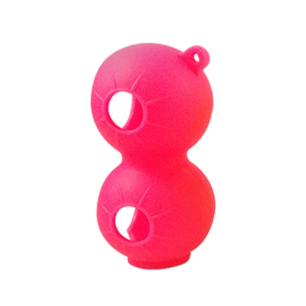Opberghoes voor 2 golfballen in 8- vormen, met karabijnhaak, beschermende, draagbare, zachte, slijtvaste siliconen heuptas: Roze
