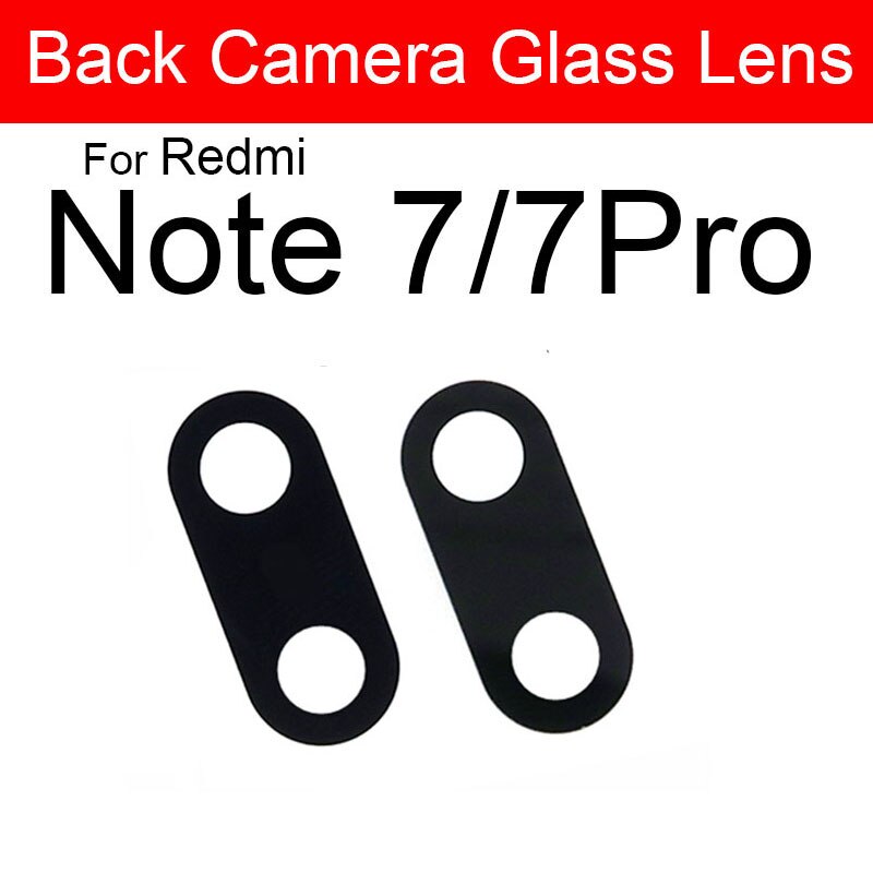 Zurück Hinten Kamera Objektiv Glas Abdeckung Für Xiaomi Redmi Hinweis 7 7 Pro Haupt Große Kamera Abdeckung Rahmen + Aufkleber ersatz Reparatur Teile: lens