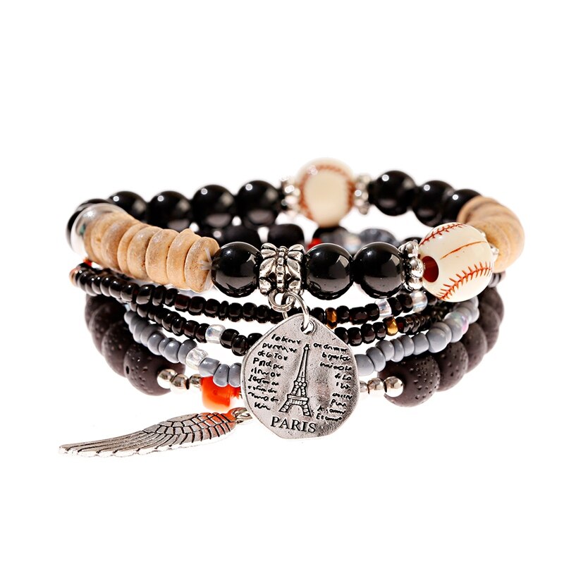 Boho Zomer Stenen Kralen Charmes Boze Oog Armband Pulseras Mujer Ster Hand Hanger Armbanden & Bangles Set Voor Vrouwen: Style 5