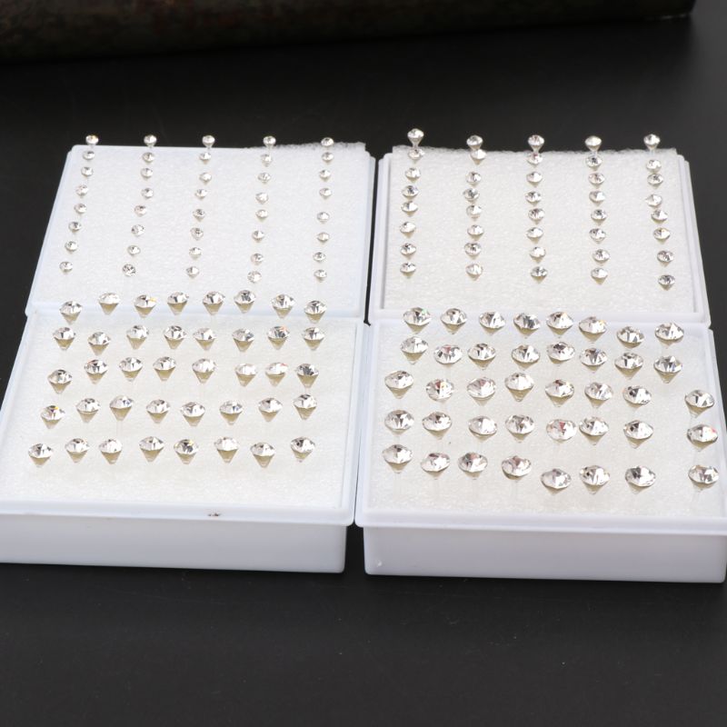 Brincos pequenos coloridos de plástico com strass, 20 pares de brincos pequenos, brincos hipoalergênicos para mulheres, moda feminina