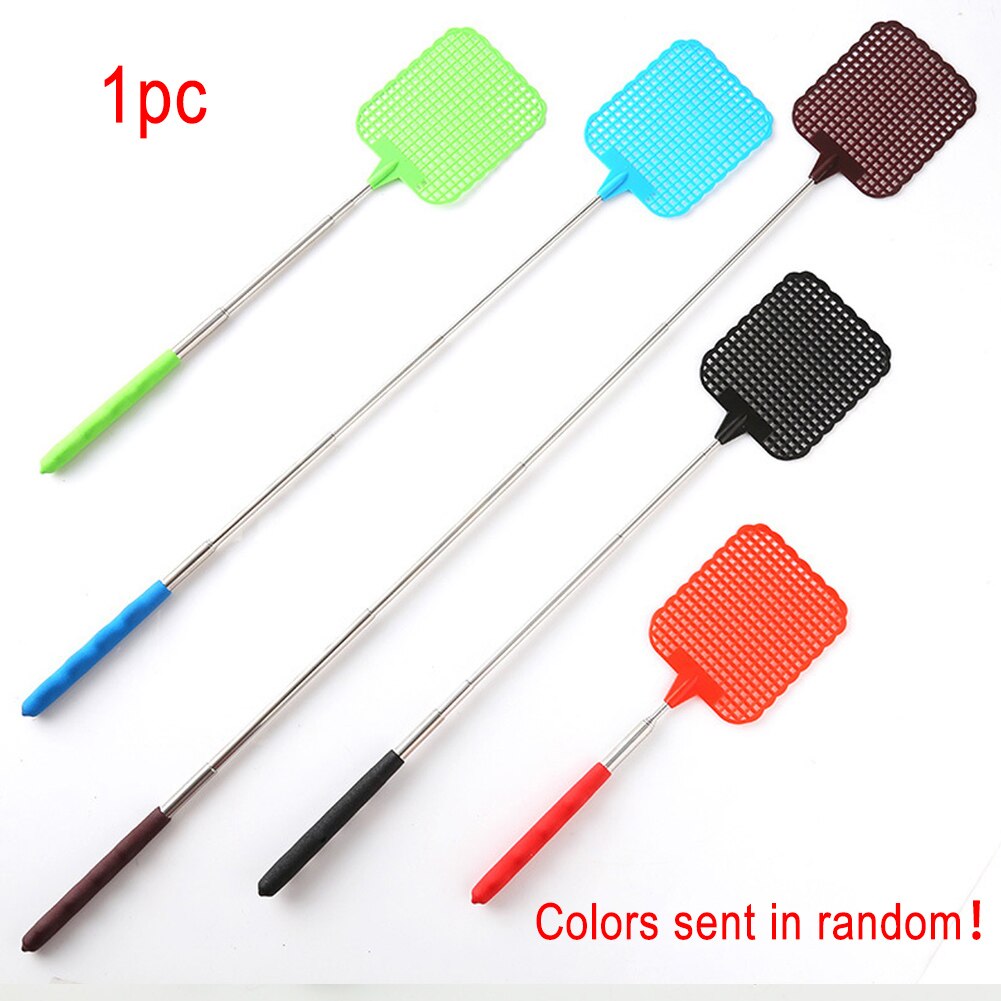 Mosquito Catcher Extendable Color Randomly Telescopic Insect 73cm Bug Pest Handheld Hand Racket Plastic Reusable Fly Swatter