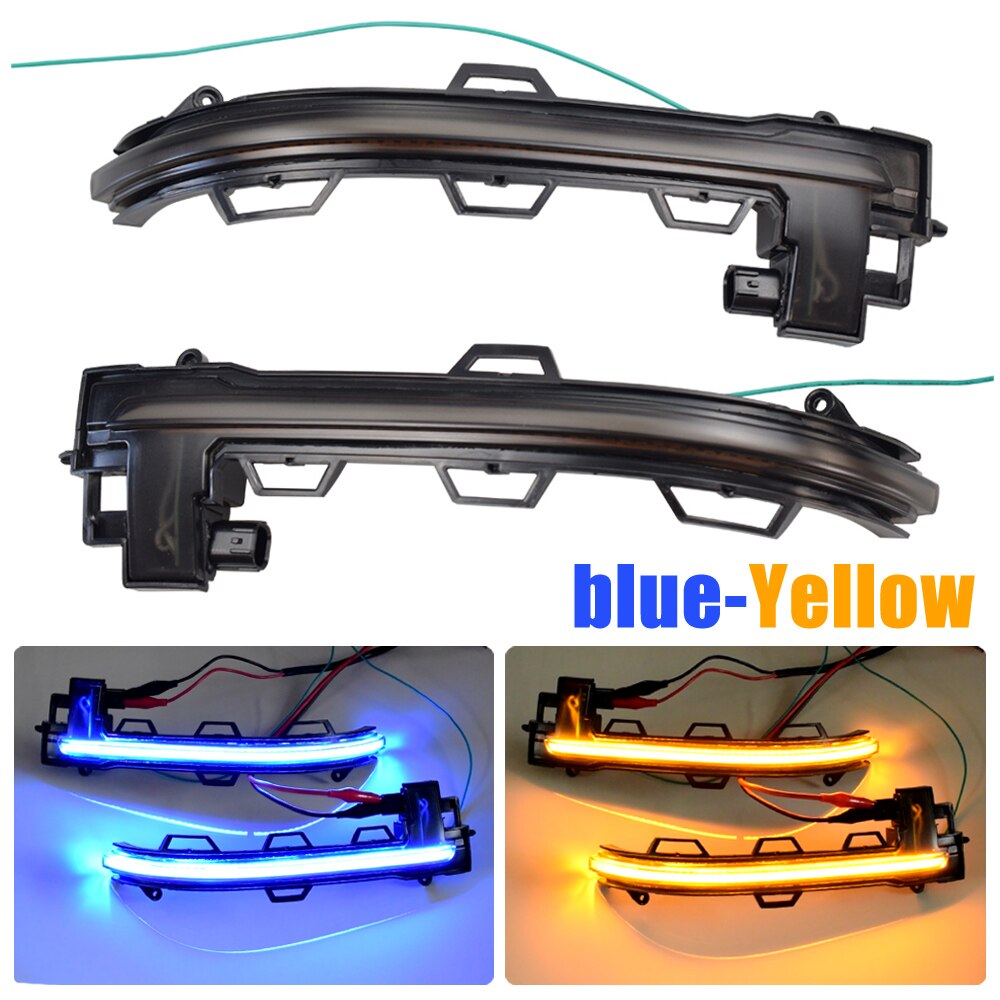 LED Dynamische Blinker Licht Für BMW X3 G01 X4 G02 X5 G05 X6 G06 X7 G07 fließende Wasser Blinker Blinklicht: Blau-Gelb
