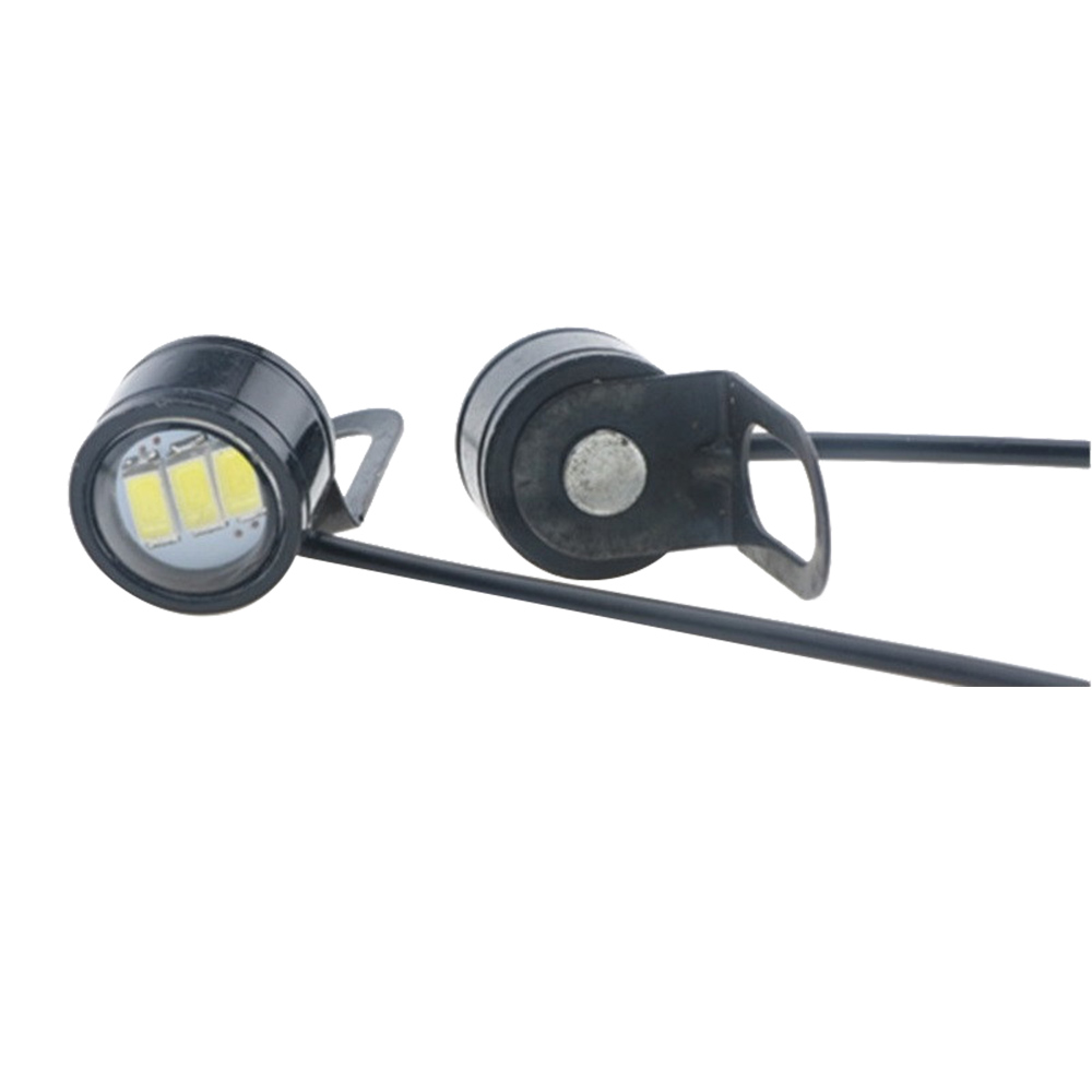 1 Pair LED Strobe Hawkeye DRL Tail Light Backup Lamp Motorcycle Mirrors Mount Eagle Eye Running Lamp