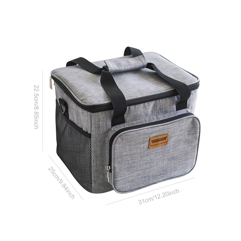 Portable Thermal Cooler Bag Picnic Food Beverage Drink Beer Cooler Ice Pack Bags Fresh Keeping Organizer Insulated Lunch Box Bag