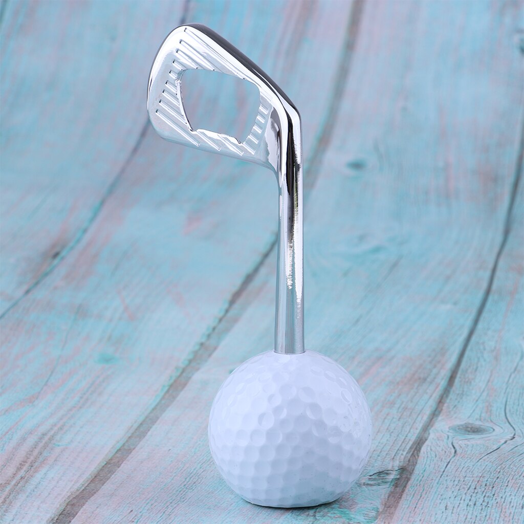Nyhet golf ball flaskeåpner golfspiller øl lokk bryter bursdag til golfelskere entusiaster: Sølvfarget