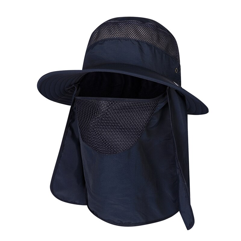 Fishing Flap Caps Men Women Quick Dry 360 Degree Sunshade UV Protection Removable Face Mask Ear Neck Cover Face Sun Cap: ZQ