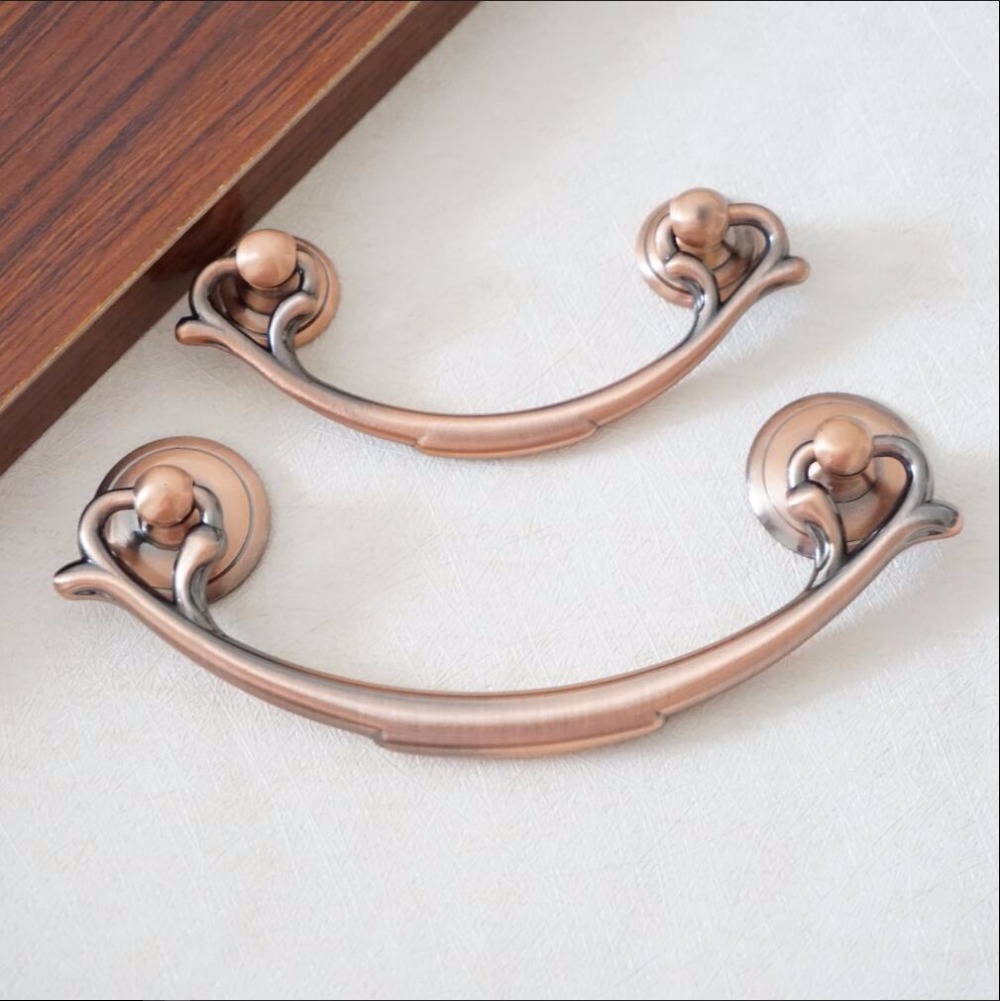 2.5 '' 3.75 " håndtak skuffehåndtak knotter kobber skaphåndtak shabby elegant dekorative håndtak 64mm 96mm