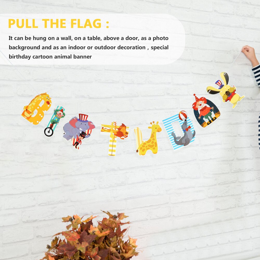 2 Set Circus Themed Birthday Party Banners Party Hanging Decors Party Decorations