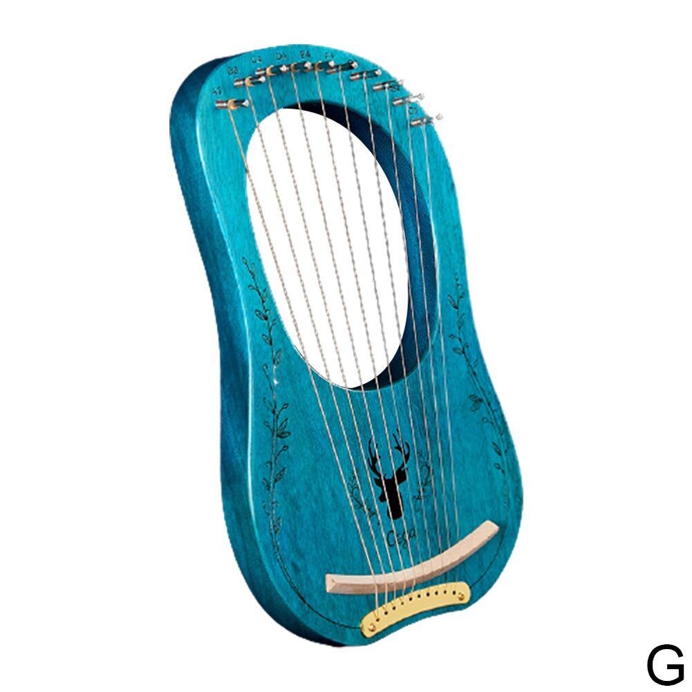 Lyre Piano-ARPA de madera de caoba de 19 cuerdas para instrumento Musical, 16 cuerdas de repuesto y llave inglesa de afinación con C8A4: G