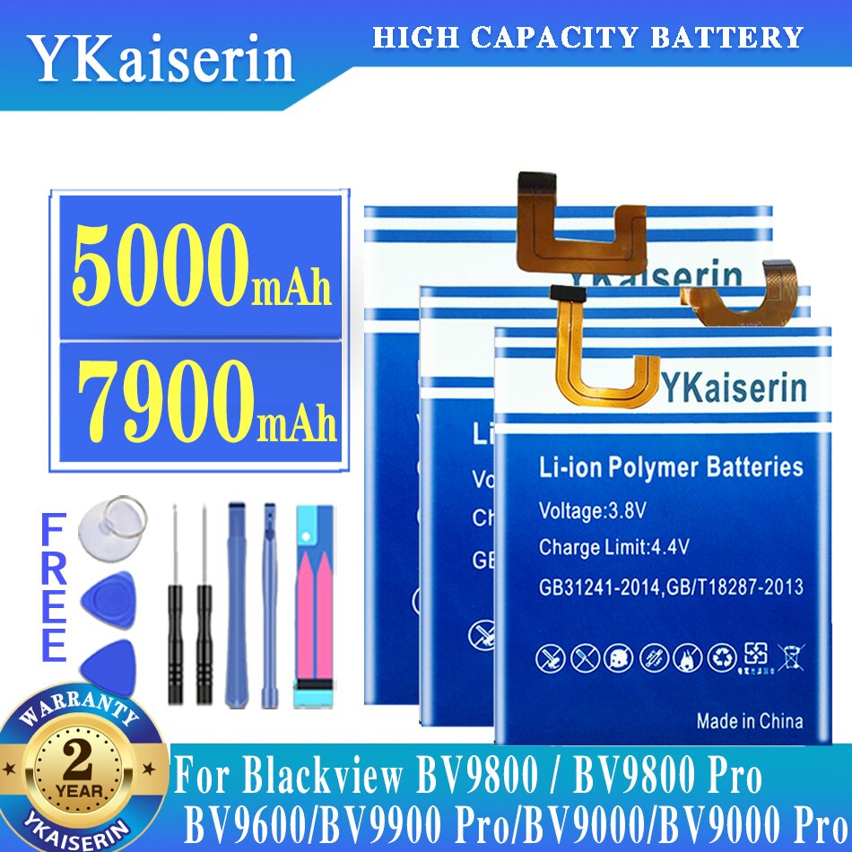 Ykaiserin Batterij Voor Blackview BV9800/BV9800 BV9900 BV9000 Pro BV9600 Batterijen Voor Blackview DK014 626479P Batterijen Track No