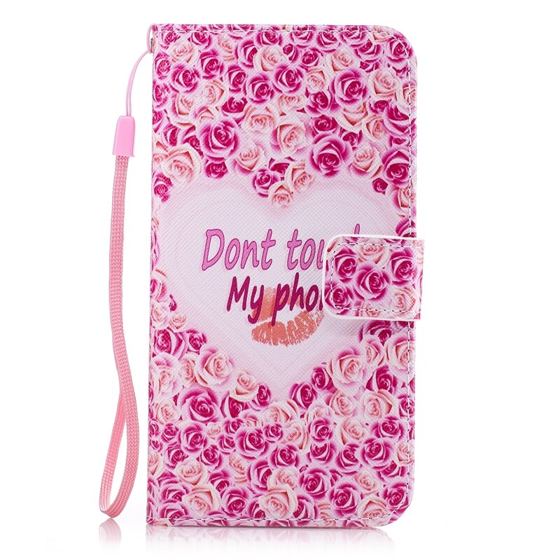 Funda de cuero con tapa para Huawei, carcasa suave tipo billetera para Huawei Y5 II 2 Y5II / Y6 ii Compact CUN-U29 CUN-L21, Honor 5A CUN-L01 CUN U29 L21: Heart rose