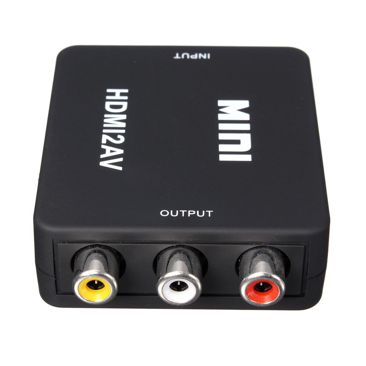 MINI HDMI naar 3RCA CVBS Composiet Video AV Converter Adapter voor TV PS3 VHS VIDEORECORDER DVD Zwart