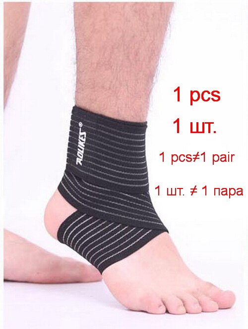 AOLIKES – Bandage de cheville élastique pour Sport, 1 pièce, pour la gymnastique, bande de protection des pieds, Support de retenue des tendons d&#39;achille, ceinture plantaire: 1 pcs black