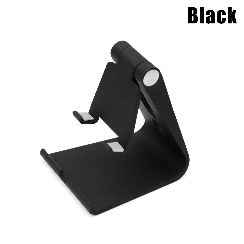 Universal Rabbit Ears Phone Holder Adjustable Aluminum Alloy Tablet Stand Telescopic Desktop Rack Mobile Phone Accessories: Plastic black