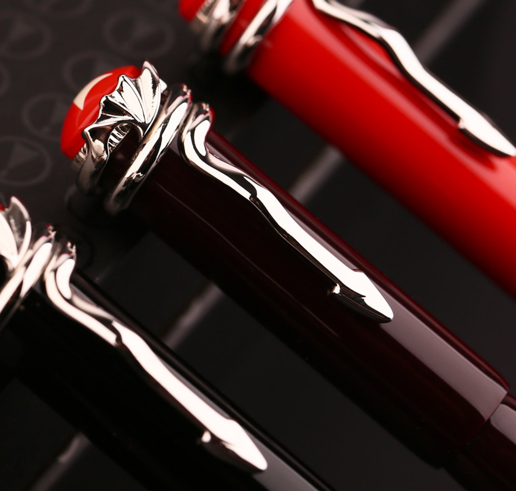 Updated Moonman Master F9 Metal Fountain Pen Snake / Spider Piston Ink Pen F Nib 0.5mm Original Box