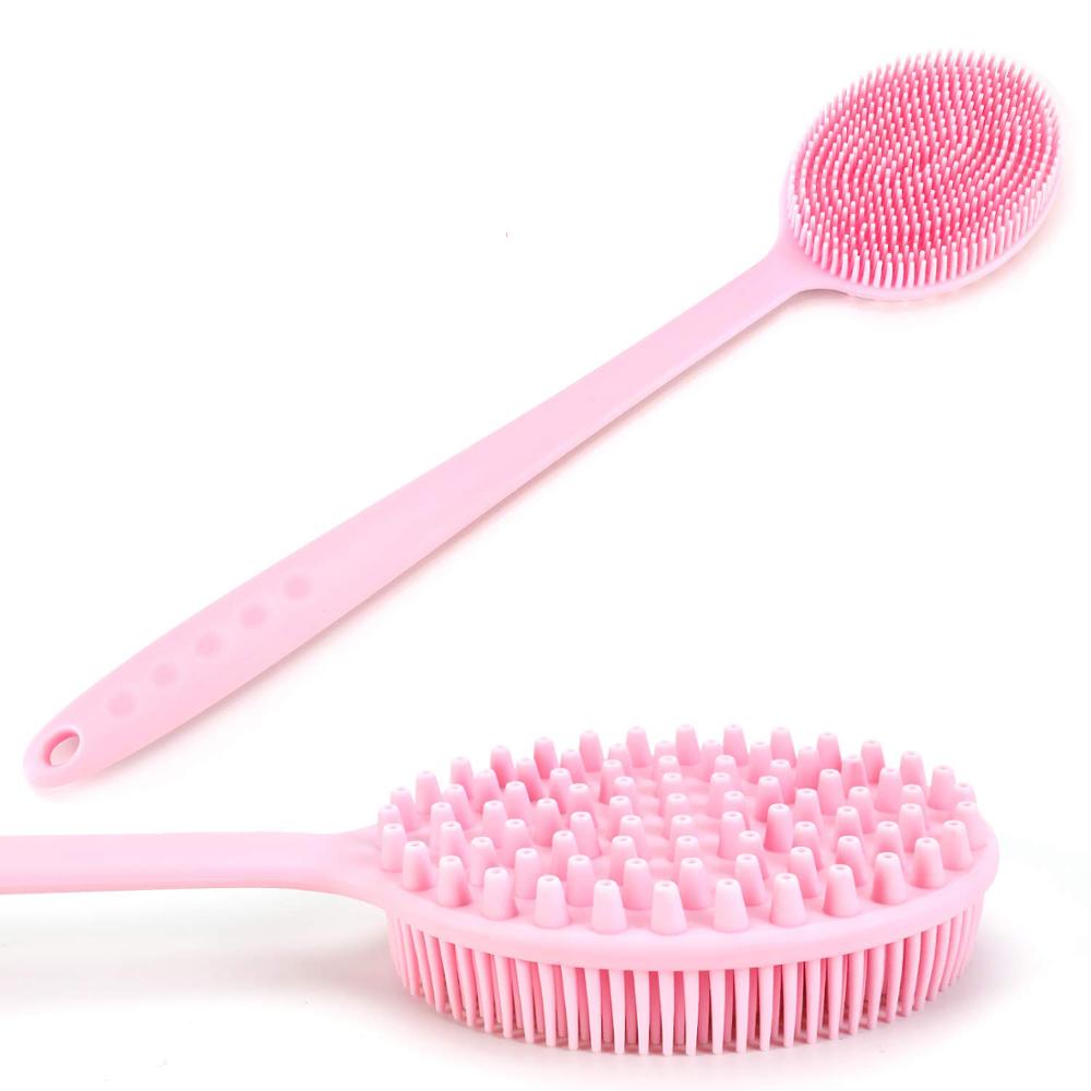 Lange Steel Plastic Bad Borstel Douche Terug Body Brush Massage Skin Cleaning Tools Douche Scrubber Borstels Badkamer Accessoires