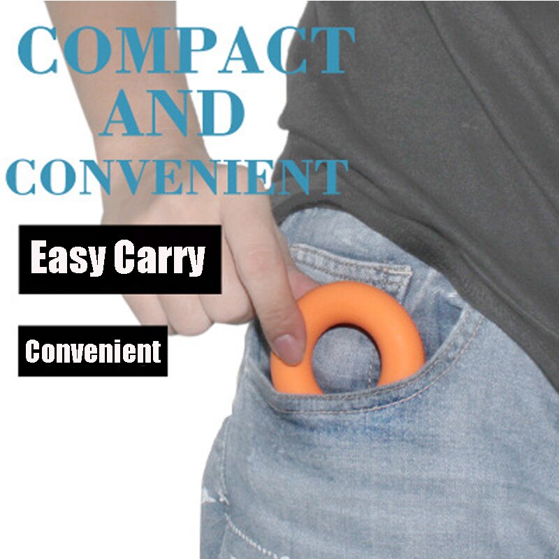 30/40/50LBS Strength Finger Hand Grip Muscle Power Training Squeeze Toy Exerciser Silicone Palm Circle Fitness Stress Relief Toy
