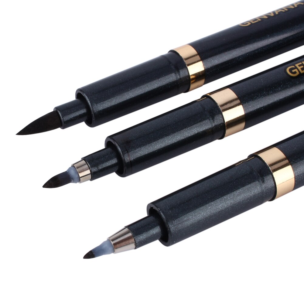 3 uds caligrafía japonesa y China Shodo lápiz de tinta para pinceles escritura dibujo artesanal SG caligrafía pluma suave negro pluma de belleza