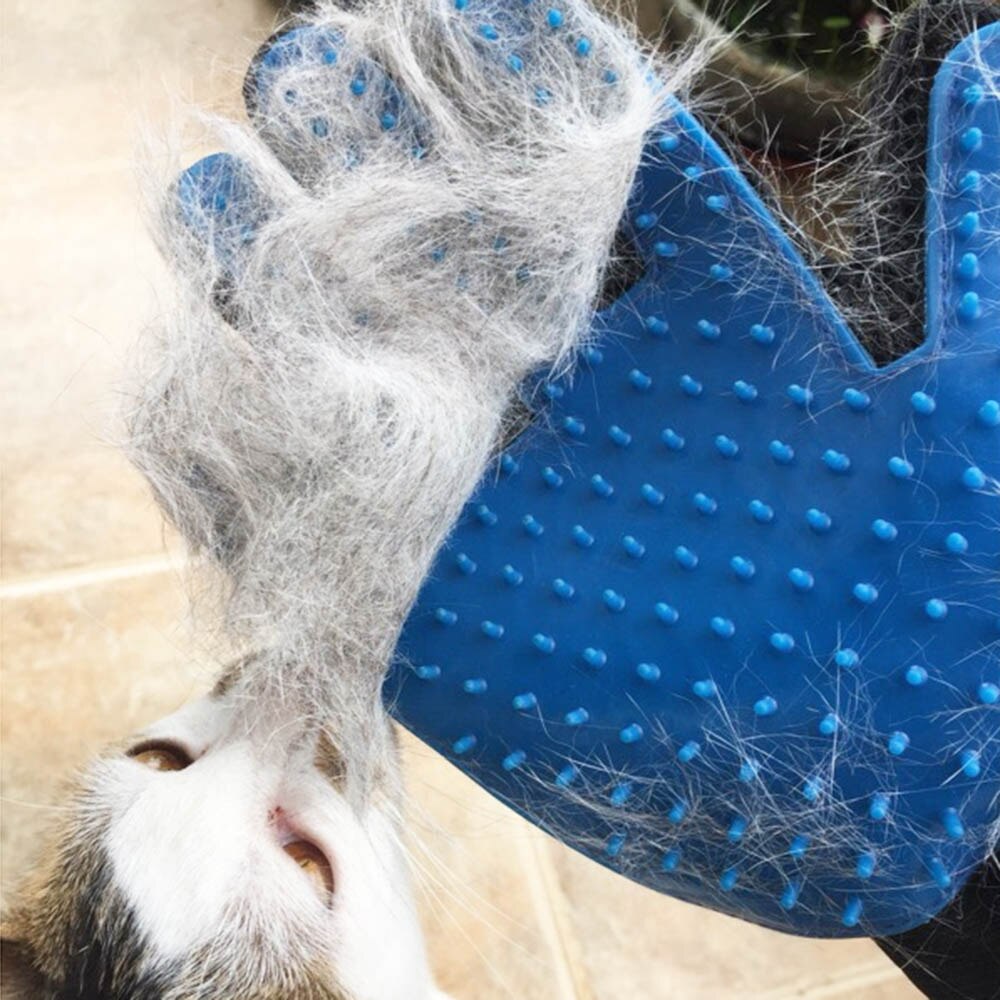 Sällskapshundar katt borste handske mild effektiv urtagning massage grooming handske sällskapsdjur bad rengöringsmedel husdjur hår ta bort handske