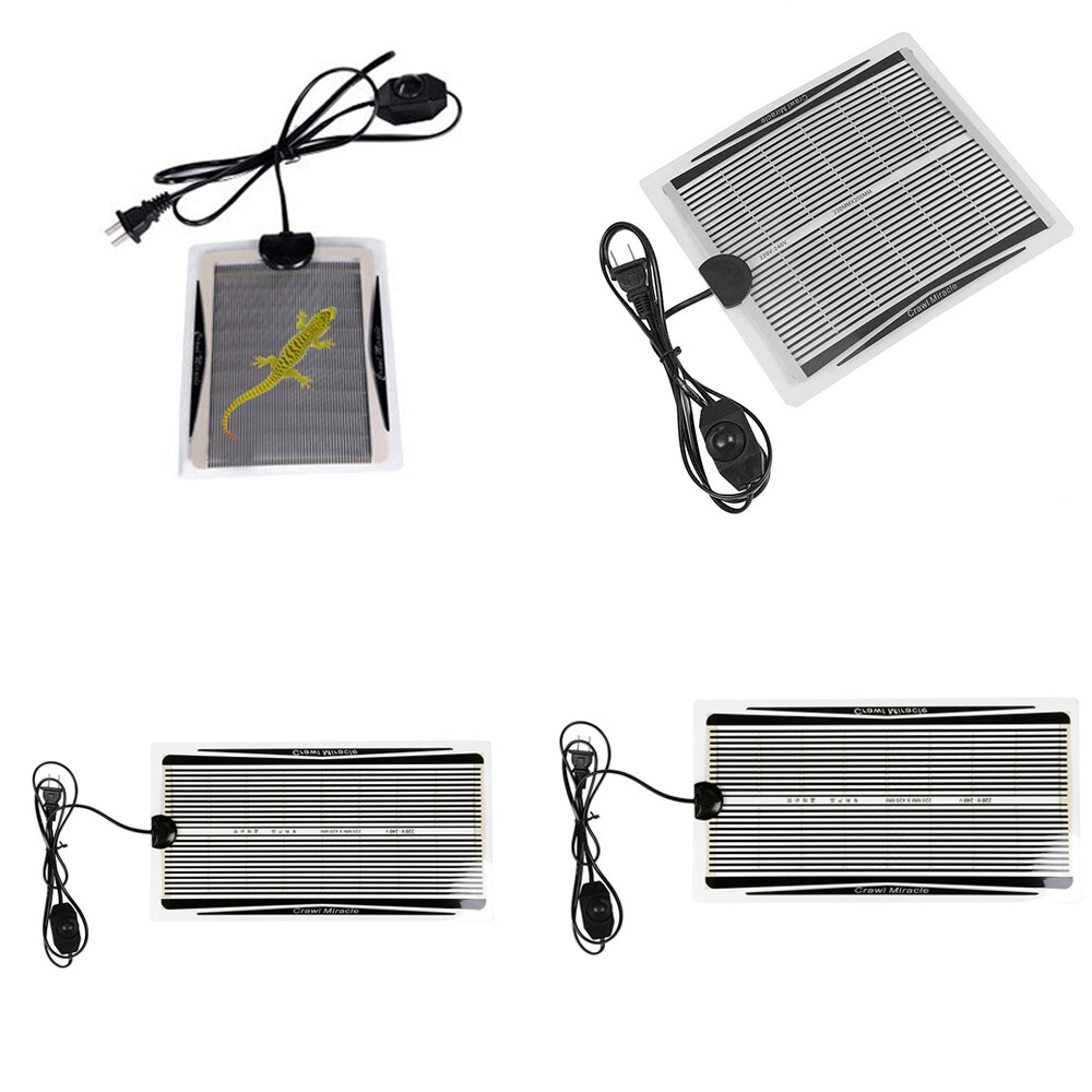 Us/dk stik varmepude temperatur justerbar 5w 15w 25w 35w under tank varmelegeme akvarium terrarium varmemåtte til dyreplanter