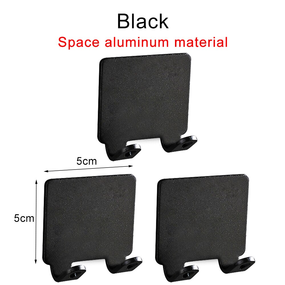 1/2/3Pcs Punch Gratis Scheren Scheermes Houder Mannen Scheren Scheerapparaat Opslag Haak Wandplank Badkamer Scheermes rek Muur Keuken Accessoires: Type A Black 3 PCS