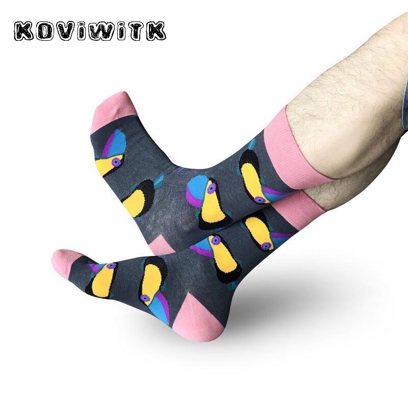 Chaussettes de dessin animé pour hommes, noir, motifs d&#39;animaux mignons imprimés, , résistant à l&#39;usure, blanche, en coton, Short pour garçons