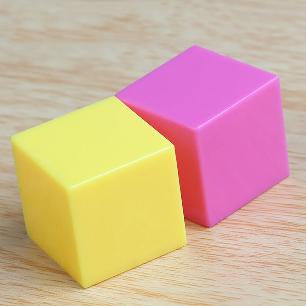 24Pcs Colorful 3D Geometric Solid Colorful Shape Visual Aids Maths Education Student Toy Maths manipulative tool