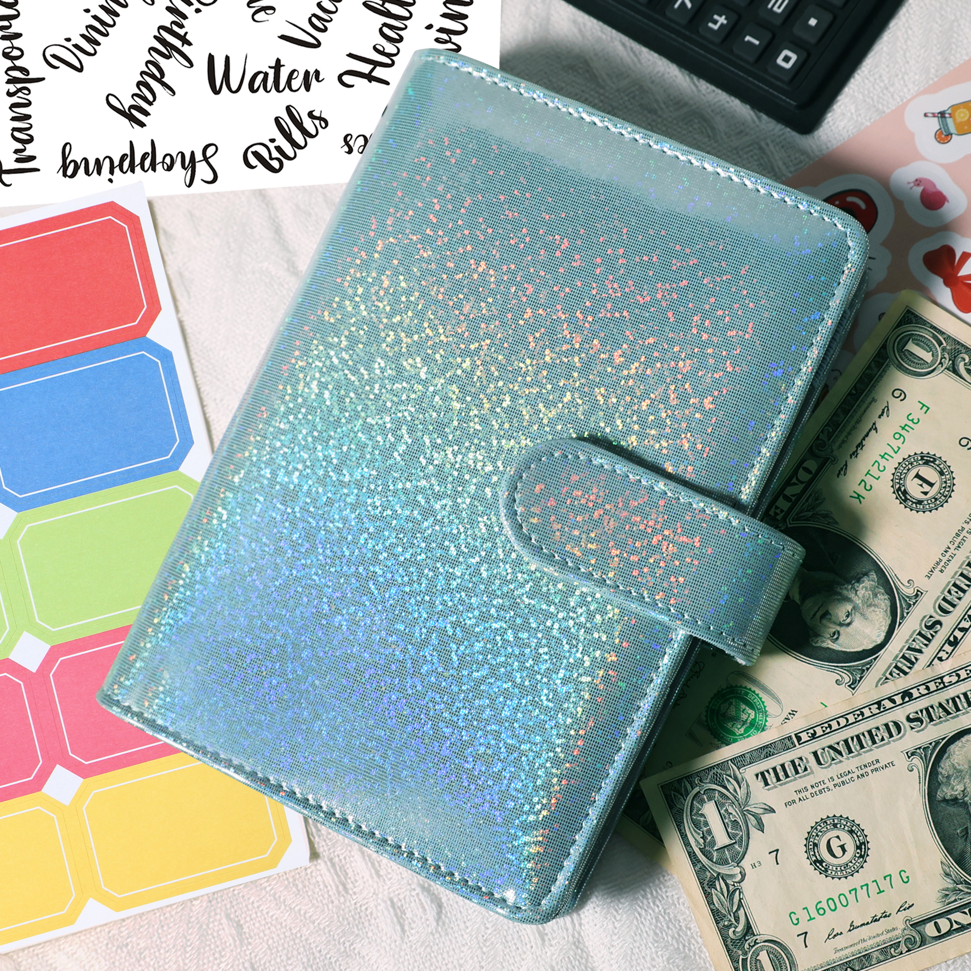 2025 nowy brokat PU skóra DIY segregator okładka notesu pamiętnik porządek obrad planista okładka papierowa szkoła papiernicze