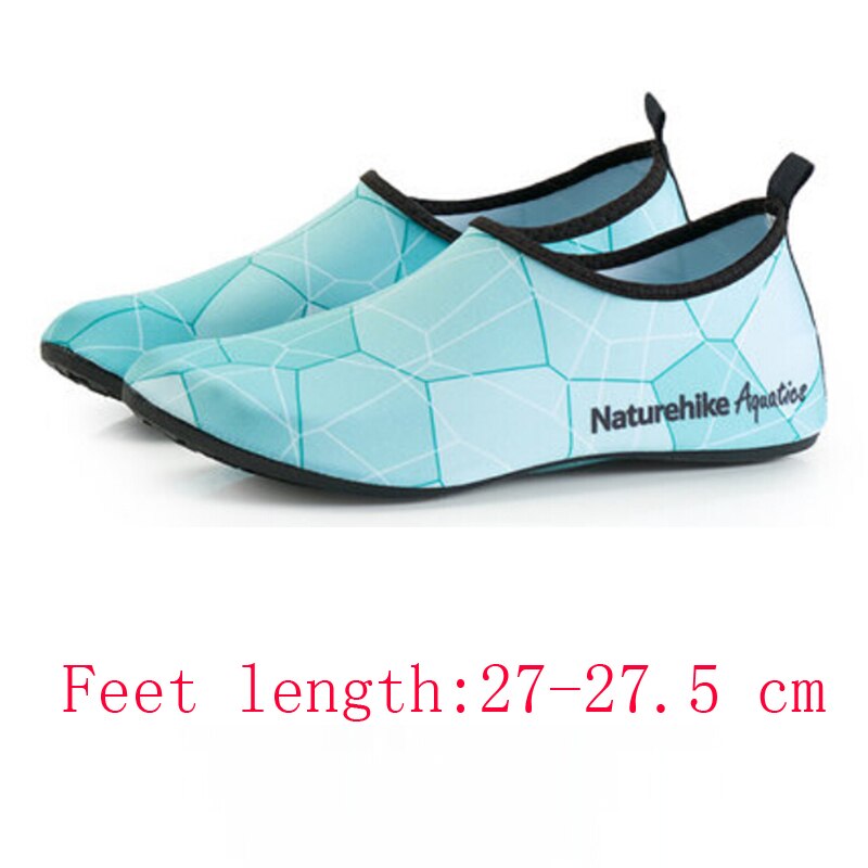 Naturehike Outdoor Swimming Ultralight Elastic Water Shoes Aqua Socks Beach Shoes For Man and Woman NH18S001-X: XXL-Green