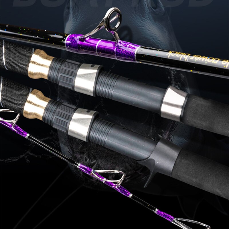 Mavllos fiske spinning støping pilkestang 1.65m lokkevekt 500-1000g dyphavs- og offshorebåt håndarbeidsbåt solid stang